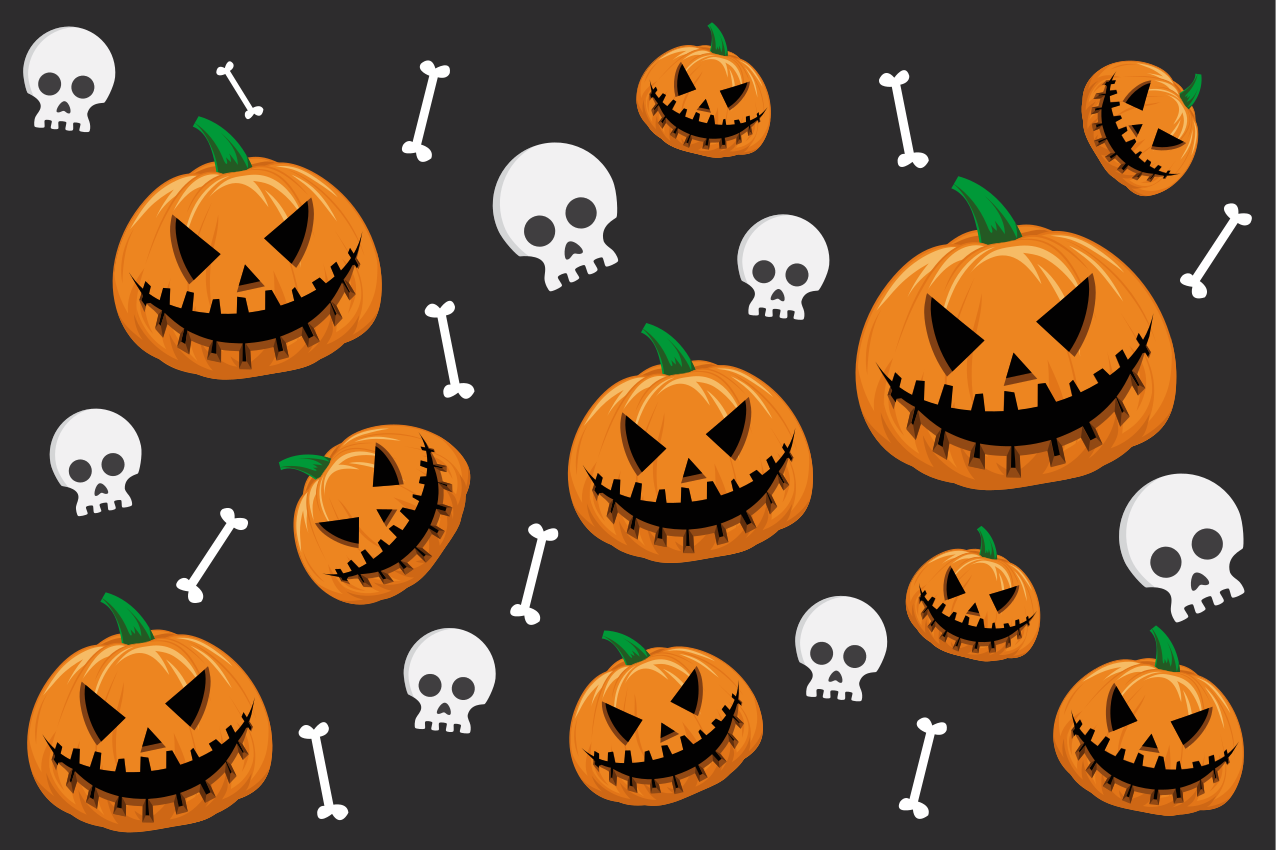 Halloween placemat with pumpkin pattern - TenStickers