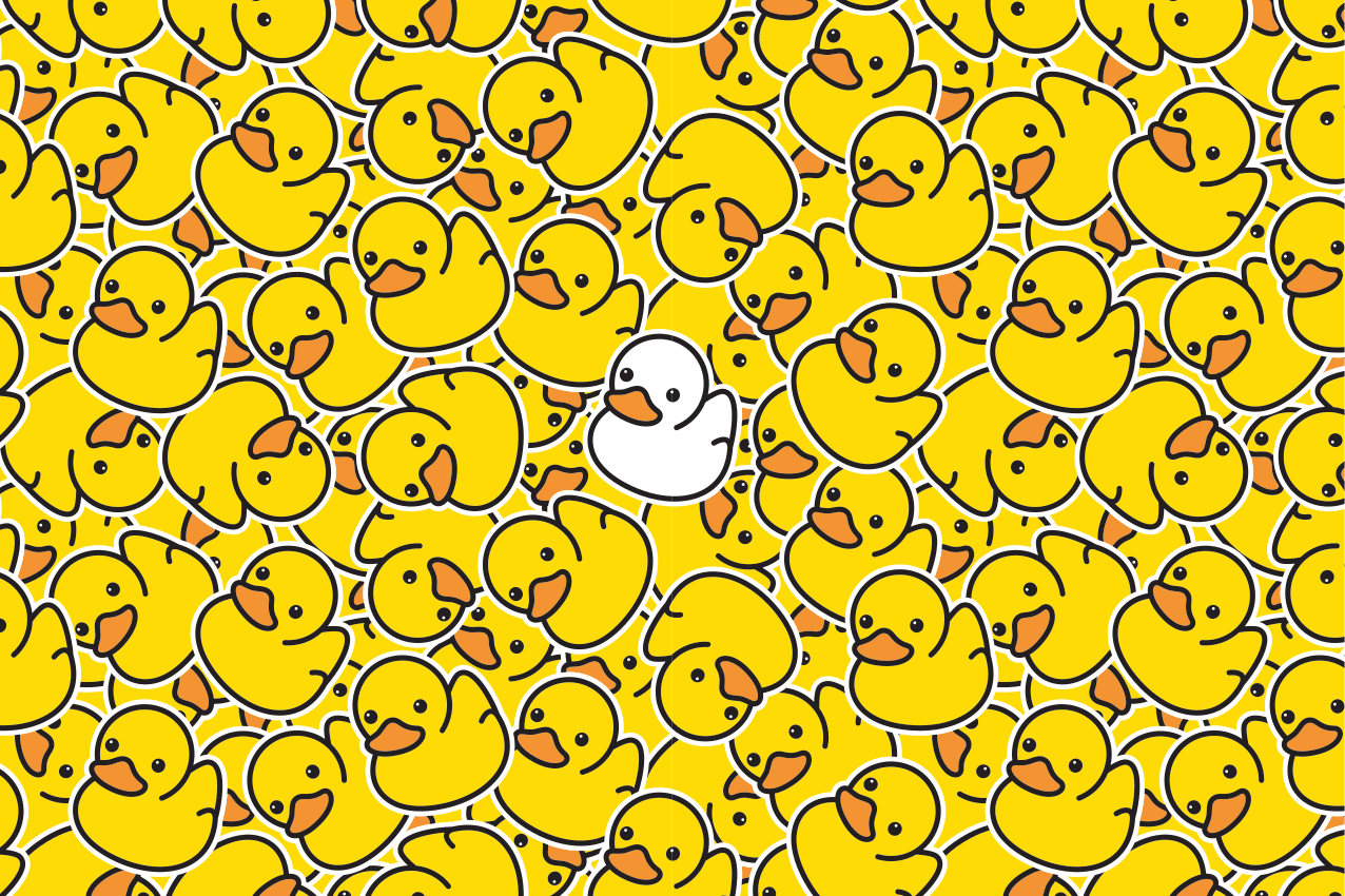 Children placemat duckling pattern design - TenStickers