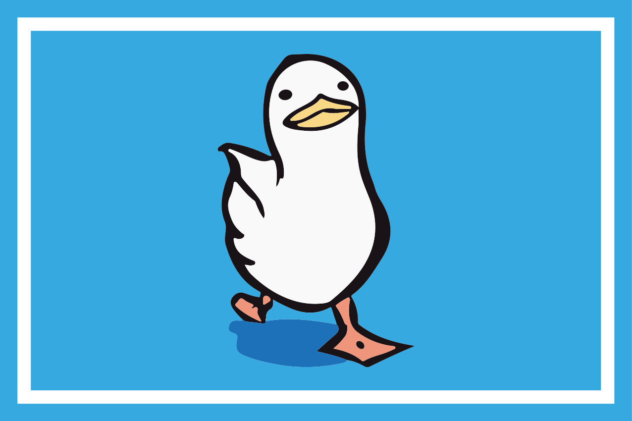 Swaggy walking duck modern placemats - TenStickers