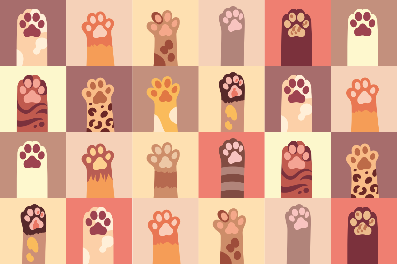 Original placemat with paw print design - TenStickers