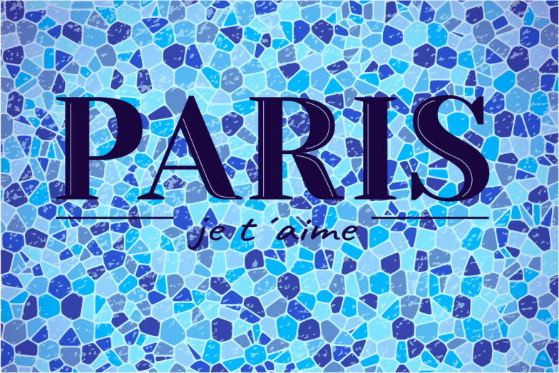 Placemat with quote: love is in the air in paris - TenStickers