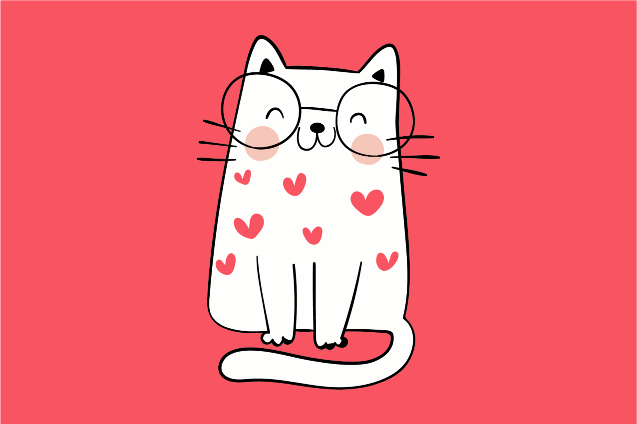 Children placemat with cute cat design - TenStickers