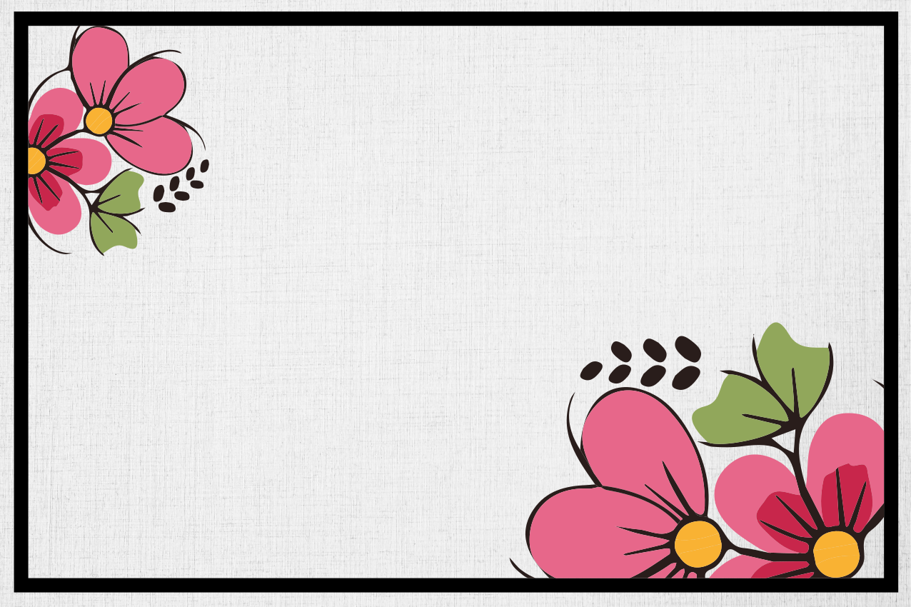 Original placemat floral pattern design - TenStickers