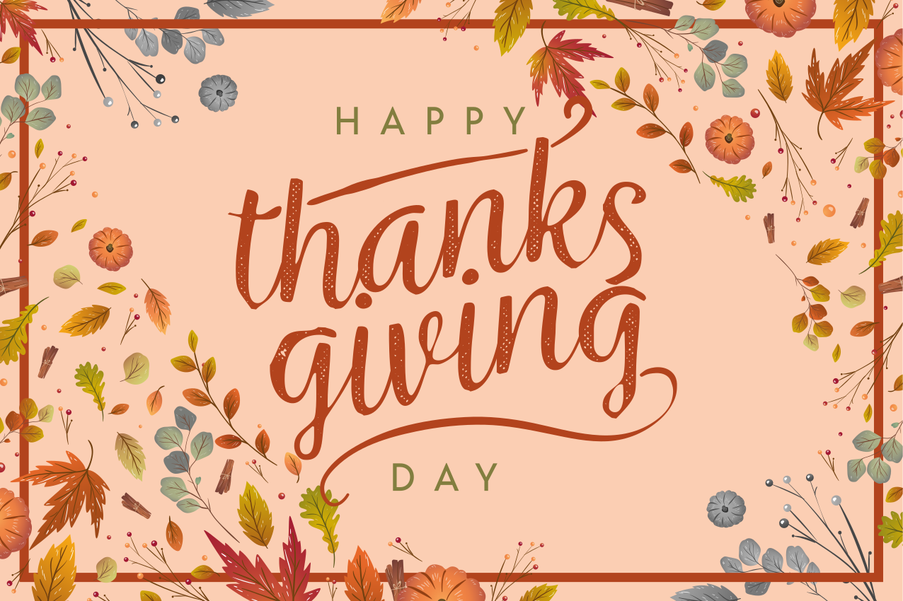 Cute pink thanksgiving Vinyl placemats - TenStickers