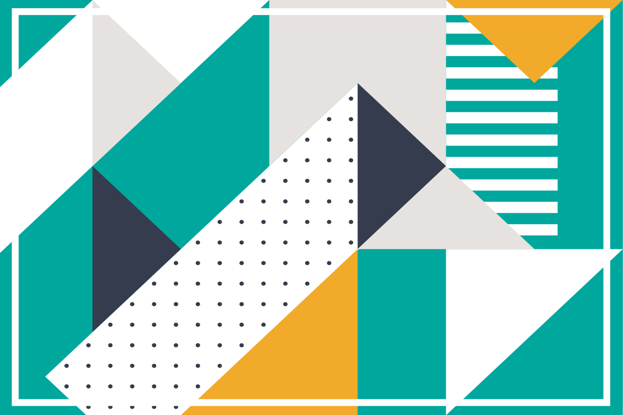 Modern placemat with geometric pattern shapes - TenStickers