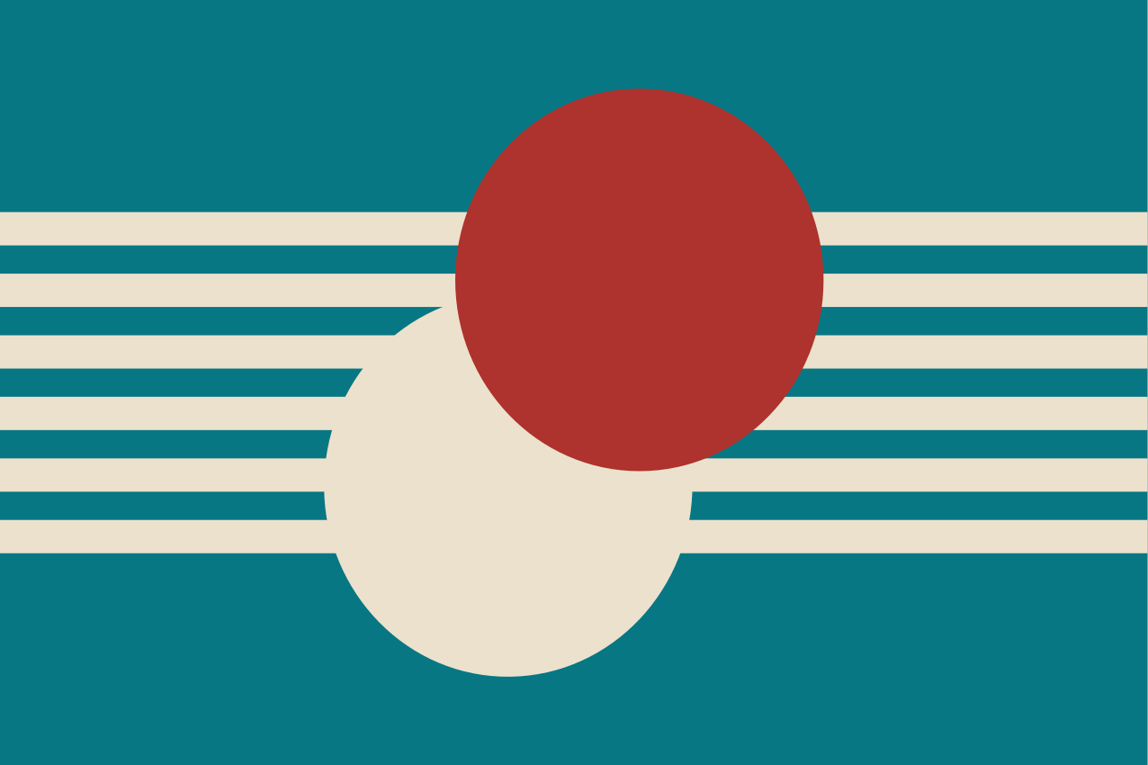 Modern placemat abstract colorful shapes design - TenStickers