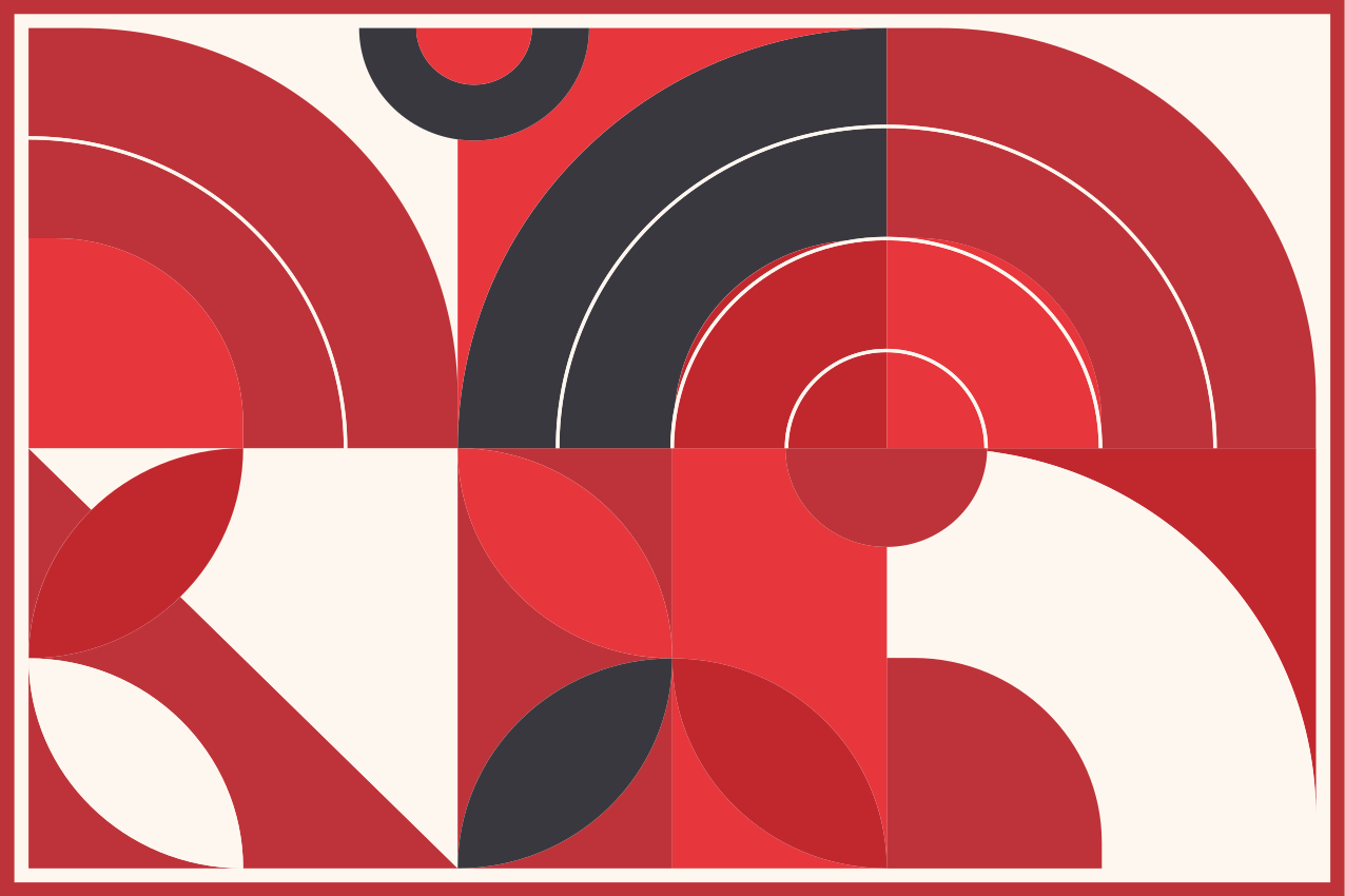 Modern placemat with colorful geometric shapes - TenStickers