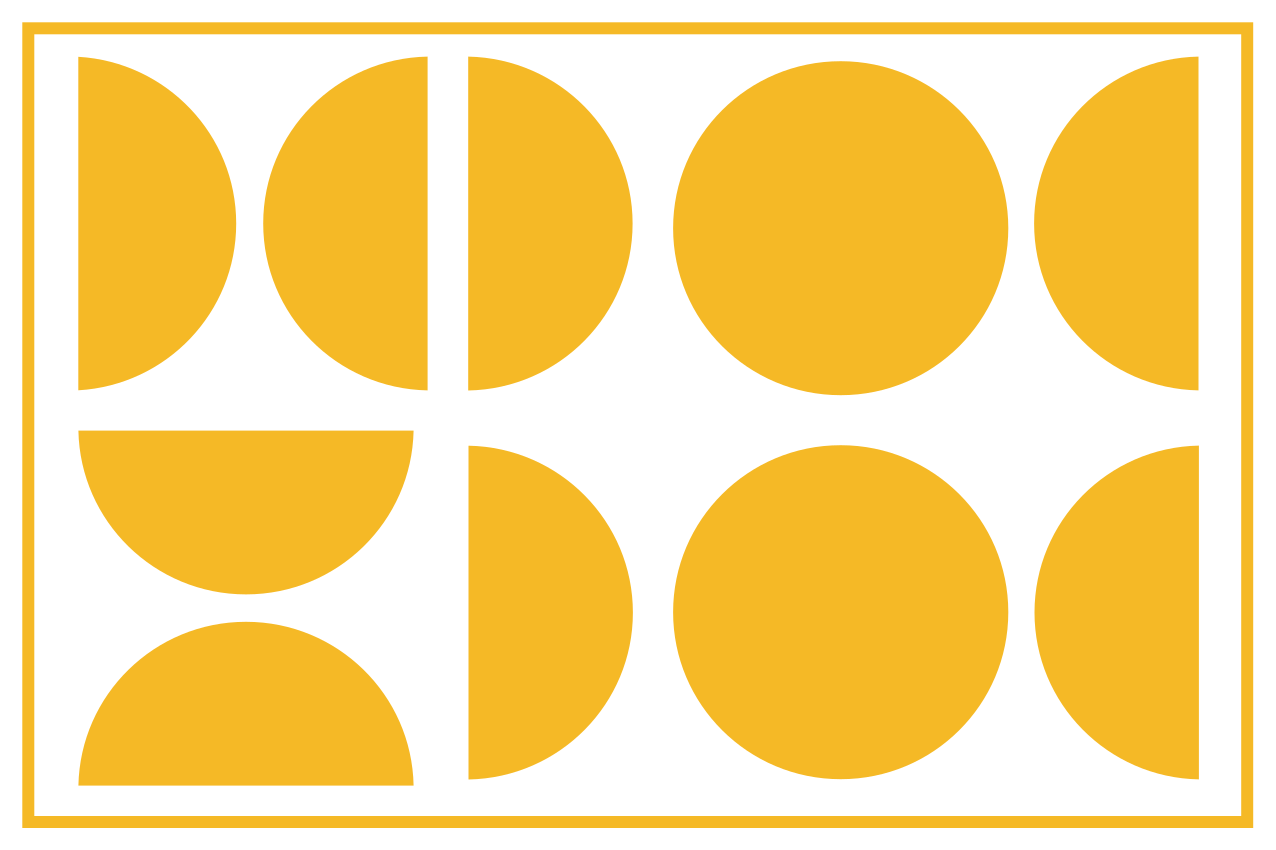 Modern placemat geometric yellow shape - TenStickers