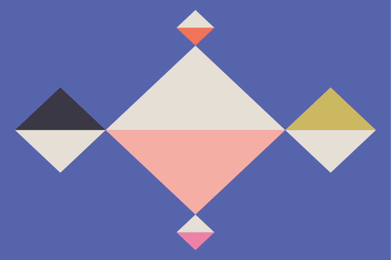 Modern placemat with geometric color squares - TenStickers