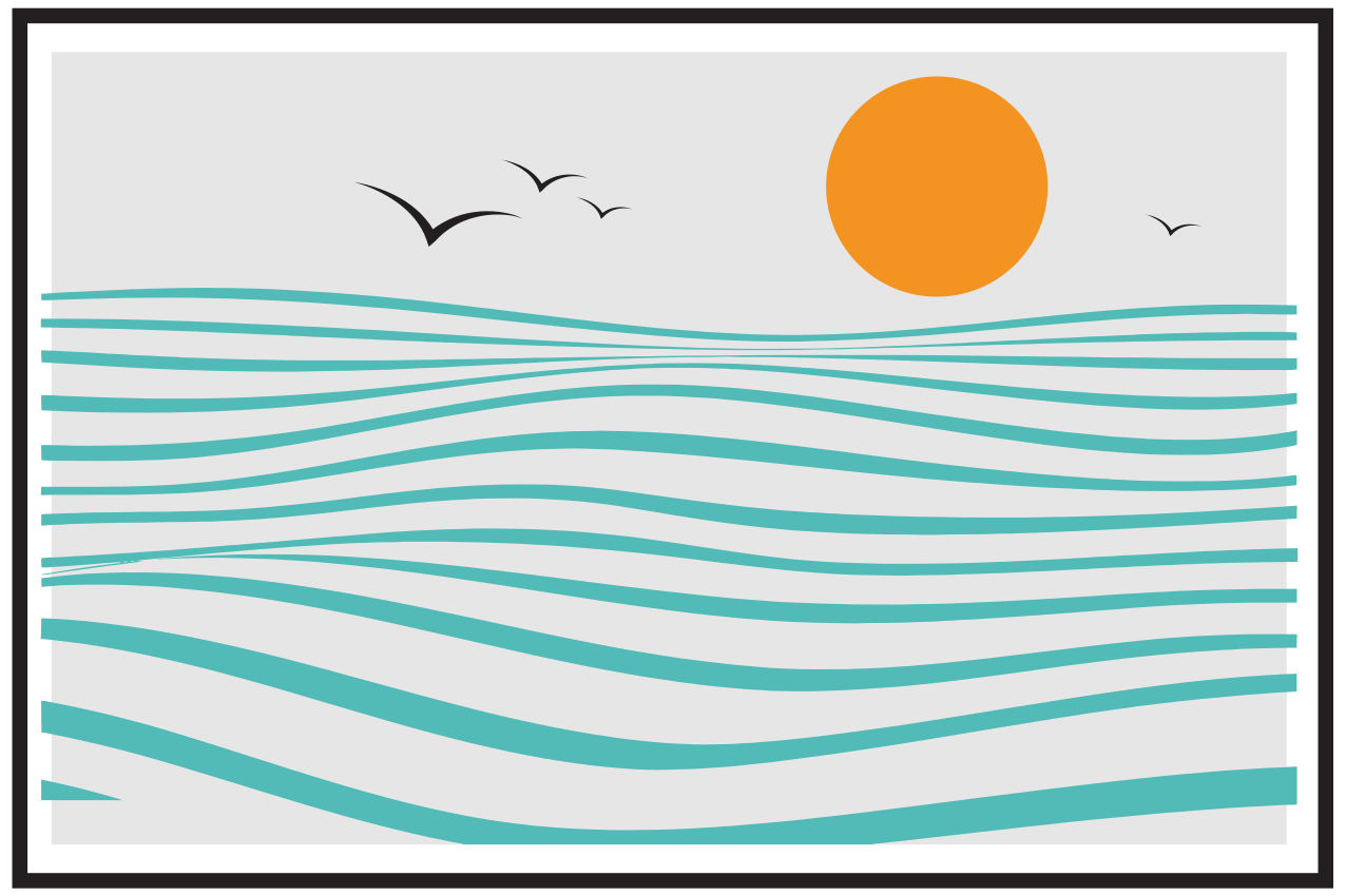 Modern placemat with trendy wave pattern - TenStickers