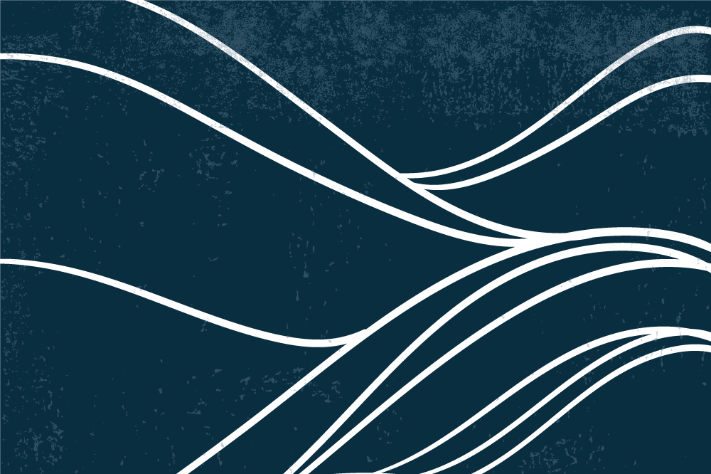 Modern placemat with elegant wave design - TenStickers