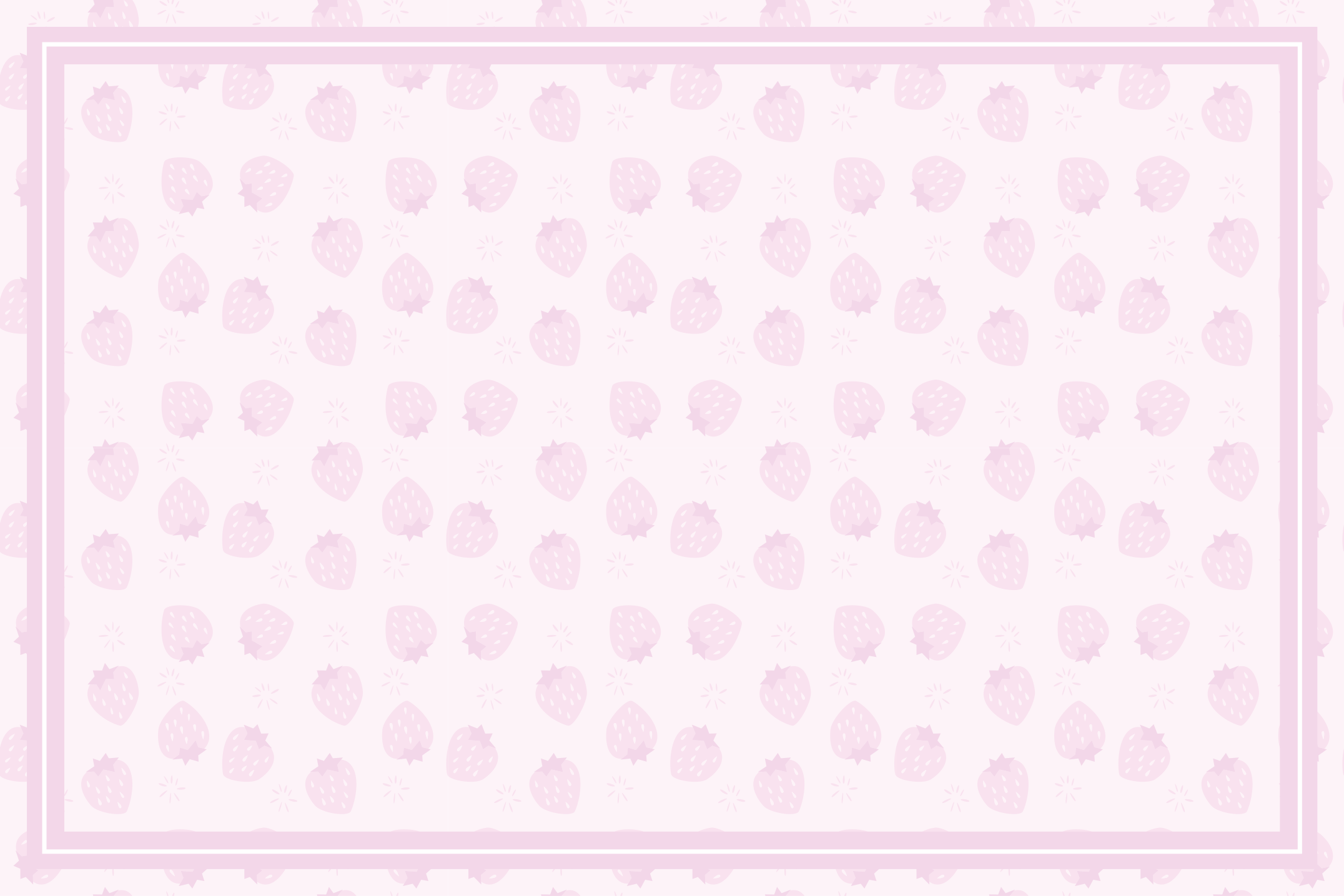 Children placemat strawberry pattern play area - TenStickers