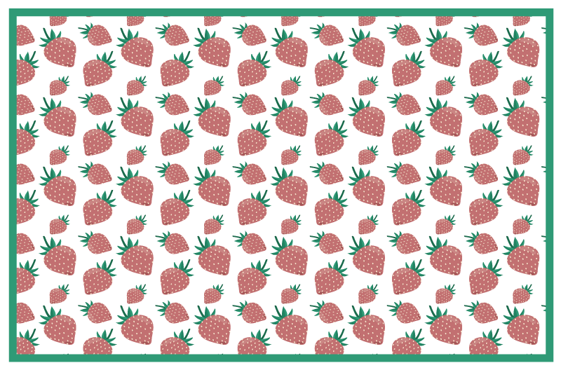 Original placemat strawberry pattern design - TenStickers
