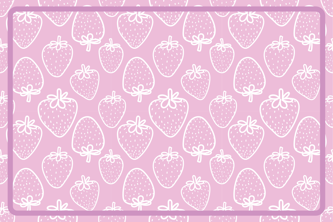 Children placemat strawberry patterned mat - TenStickers