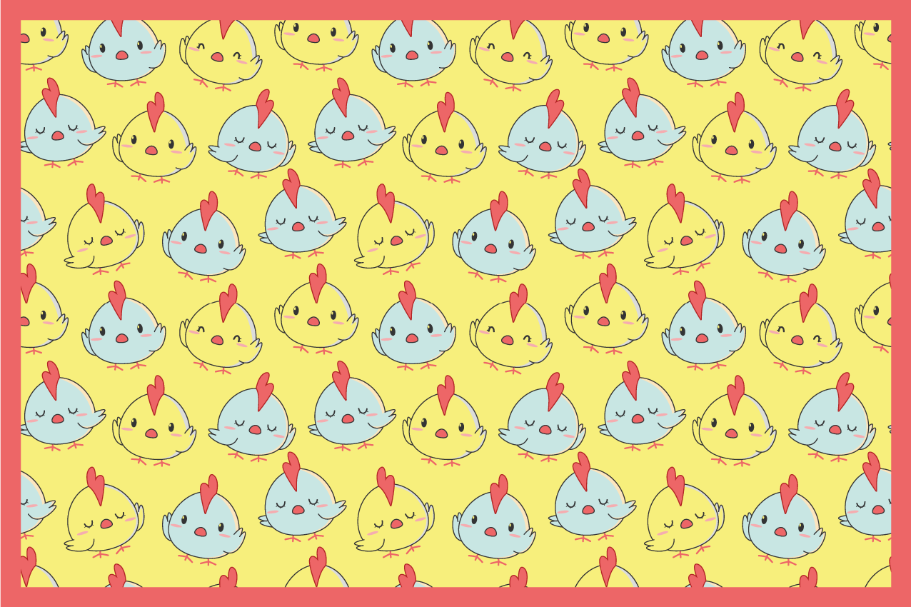 Children placemat with adorable chick design - TenStickers