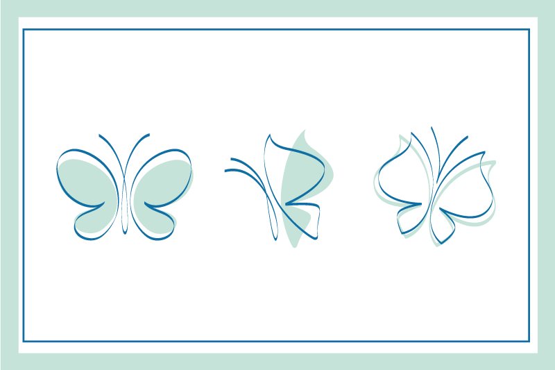 Original placemat elegant butterfly designs - TenStickers