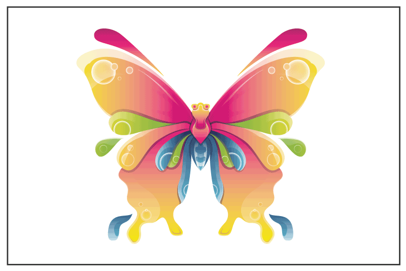 Original placemat with colorful butterfly design - TenStickers
