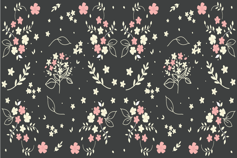 Gray background with pink original placemats - TenStickers