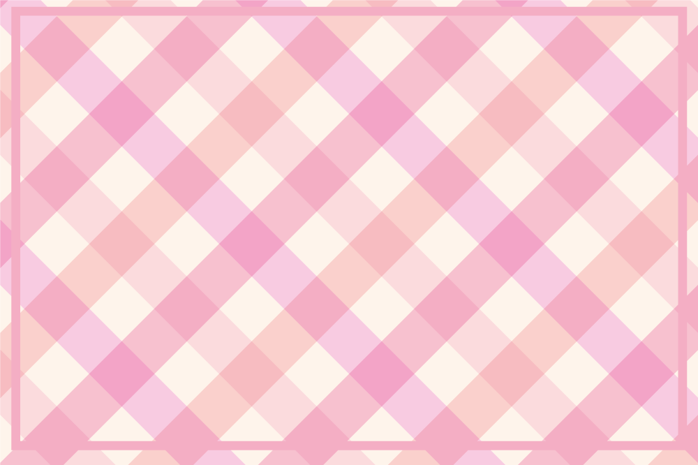 Pink checked pattern original placemats - TenStickers