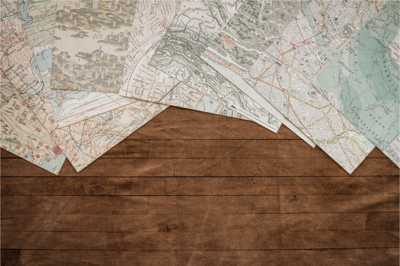 Vintage map layers placemat - TenStickers