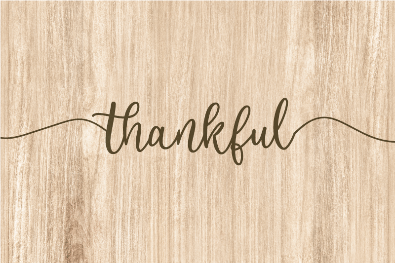 Thankful wooden quote placemats - TenStickers