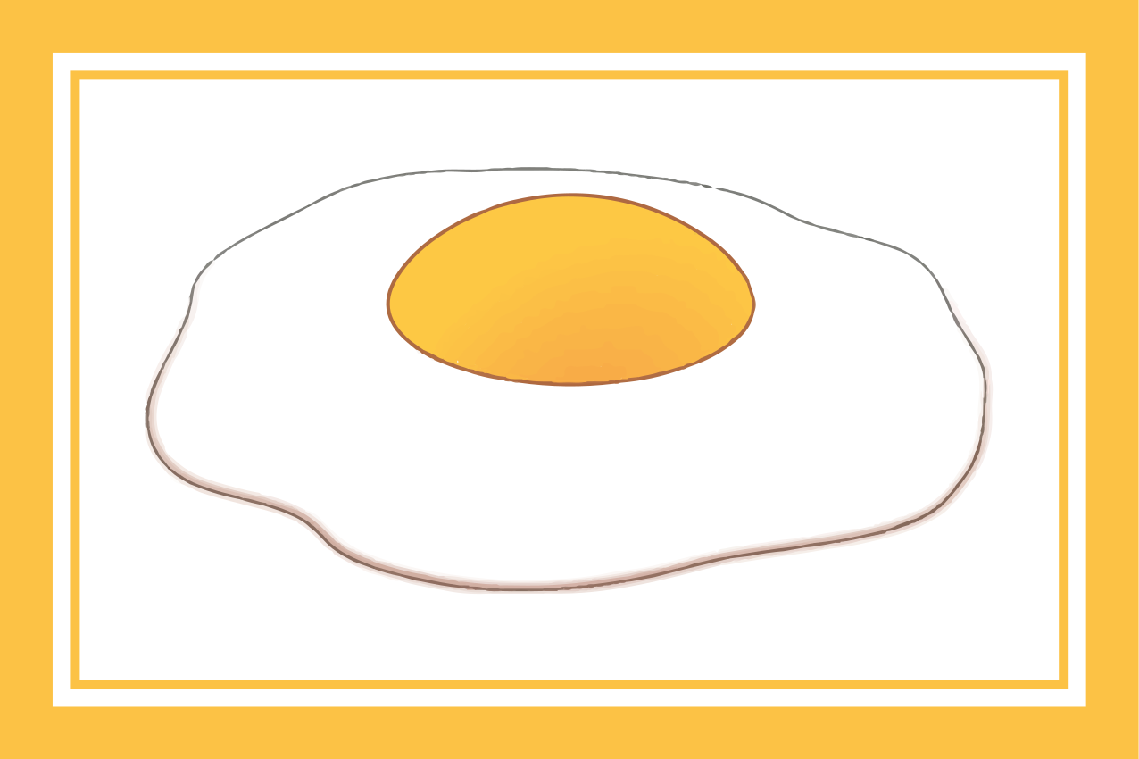 Original placemat fried egg design - TenStickers