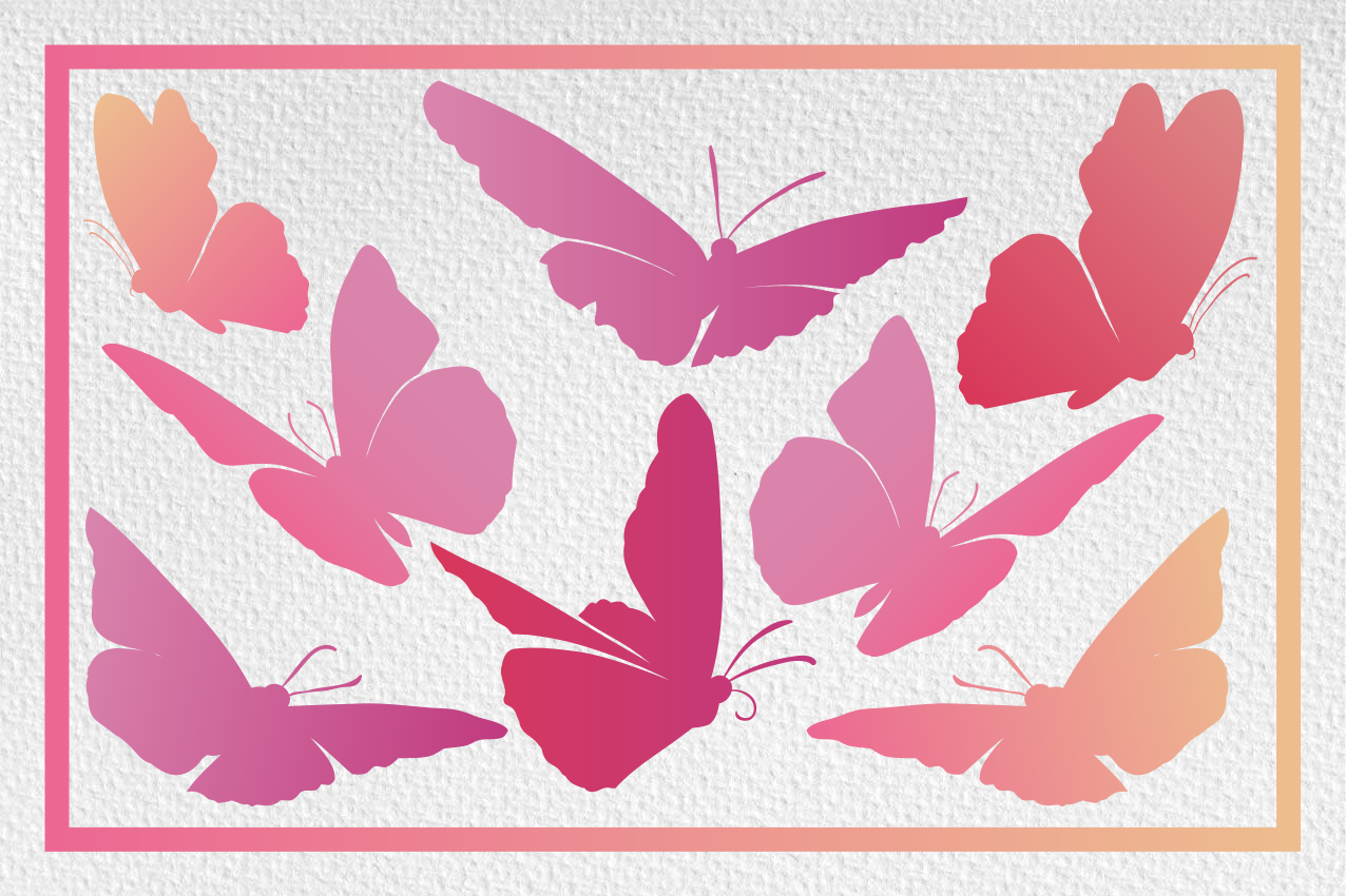 Children placemat vibrant butterfly design - TenStickers