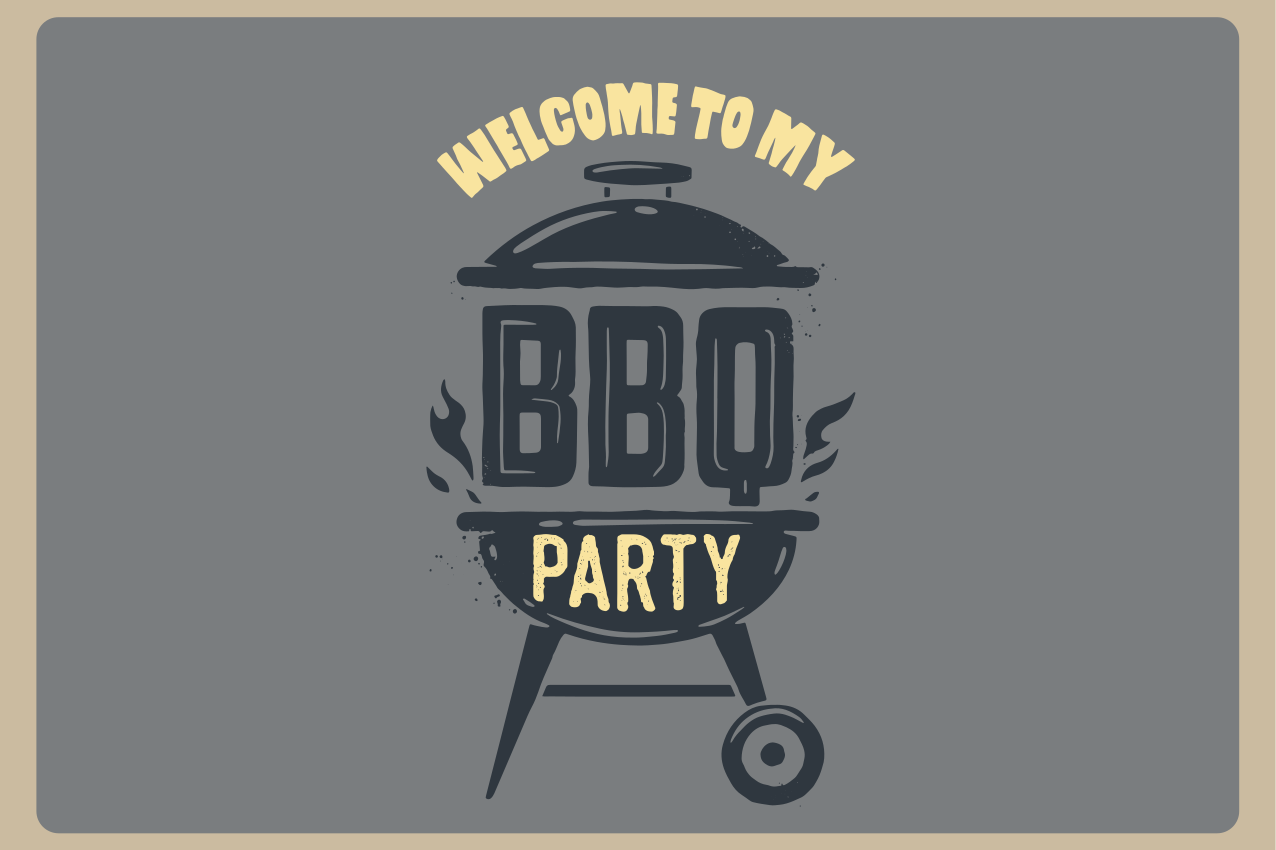 Welcome to my bro party placemat with quote - TenStickers