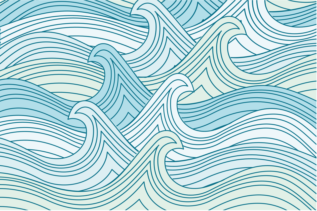 Curvy line motif placemat - TenStickers