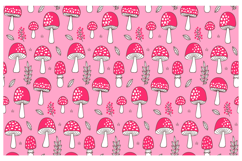 Original placemat vibrant mushroom design - TenStickers