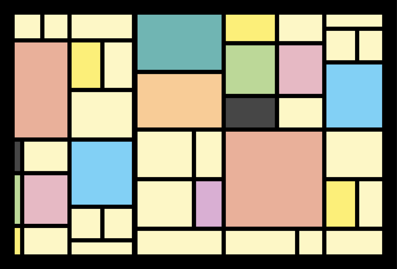 Modern placemat geometric abstract design - TenStickers