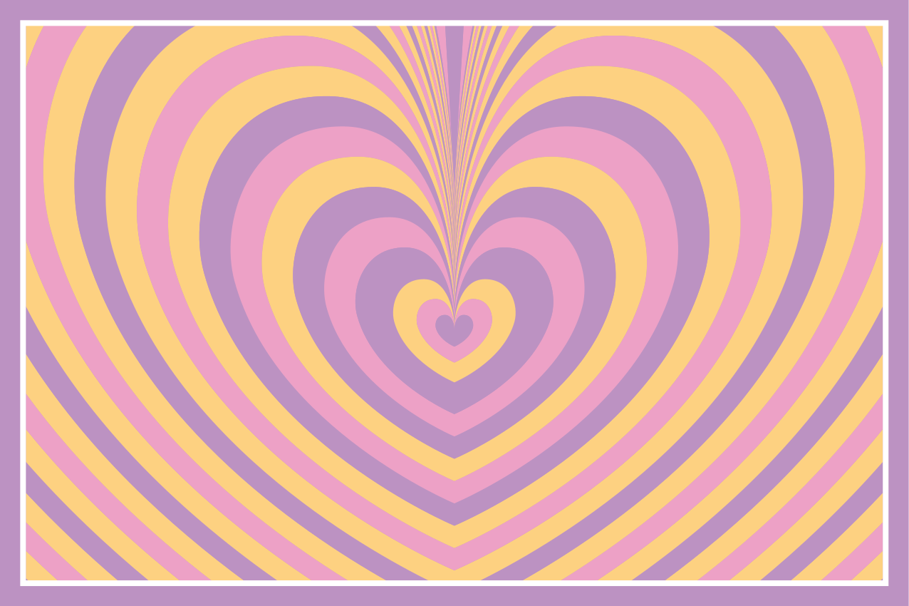 Original placemat heart pattern design - TenStickers
