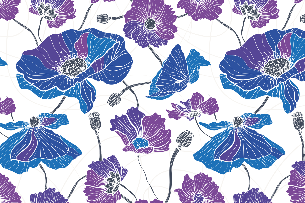 Lively botanical motif placemat - TenStickers