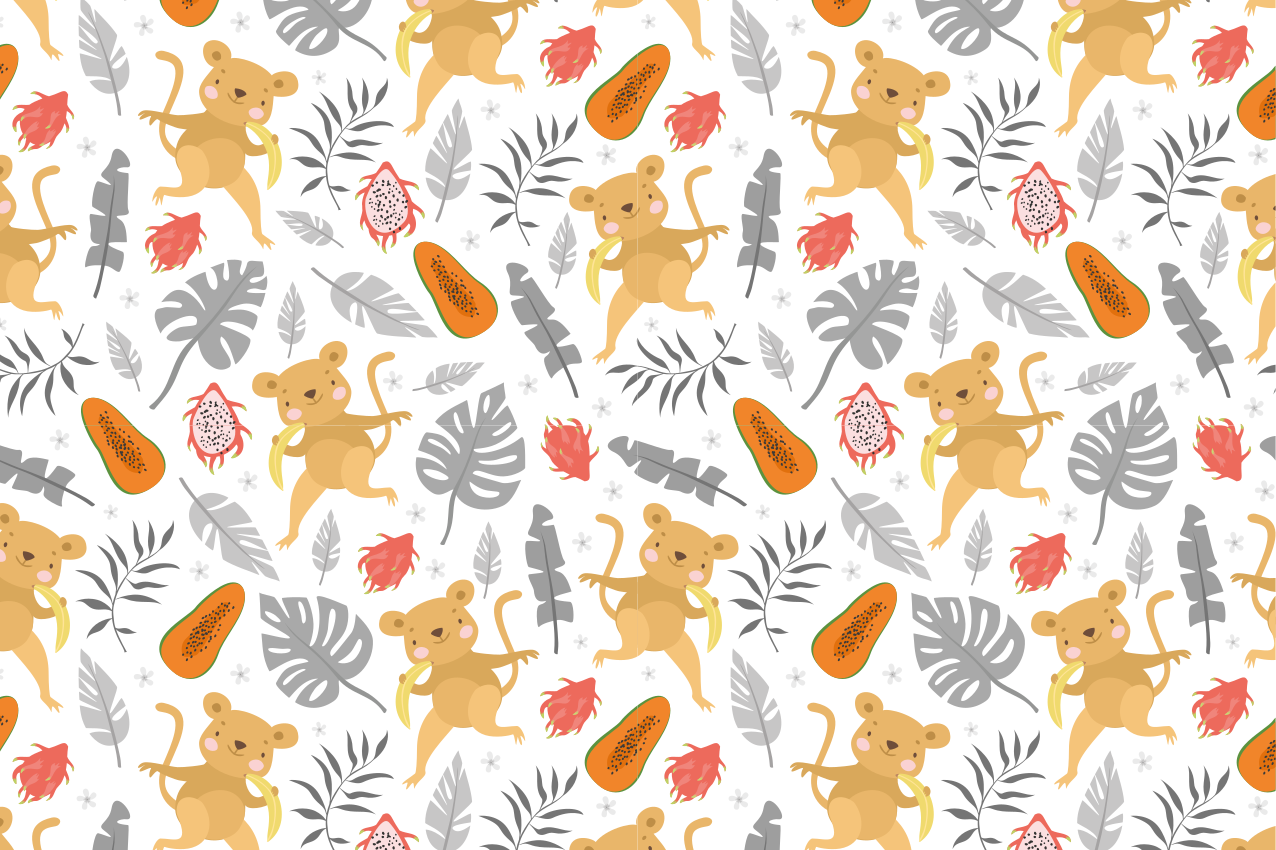 Children placemat with adorable animal design - TenStickers