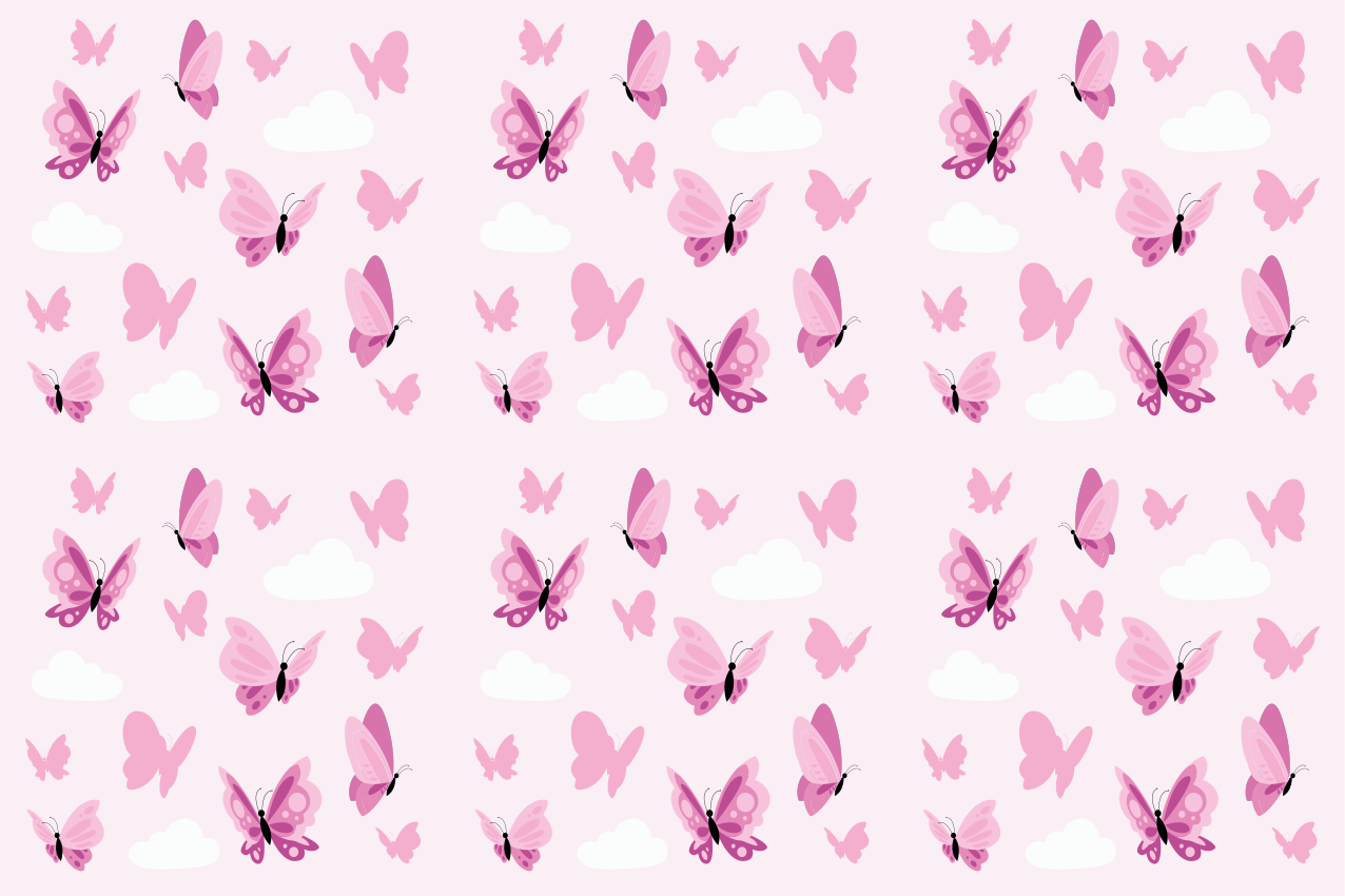 Children placemat butterfly print design - TenStickers