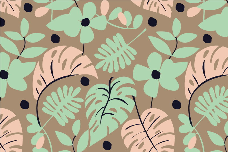 Modern placemat with botanical pattern design - TenStickers