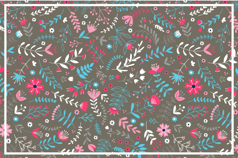 Botanical textured finish placemat - TenStickers