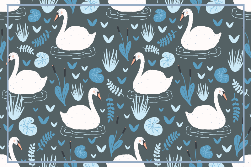 Original placemat swan patterned surface - TenStickers