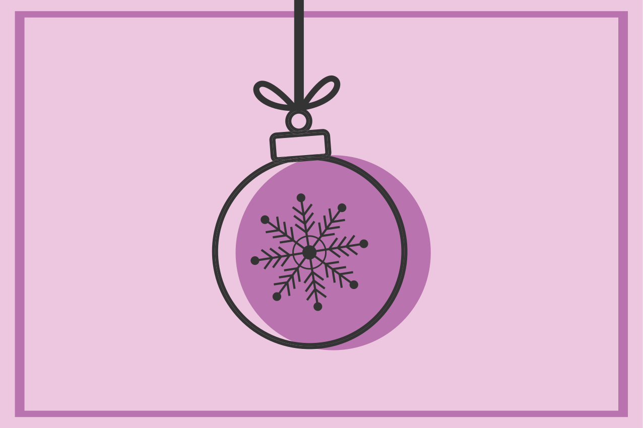 Christmas placemat with snowflake ornament design - TenStickers