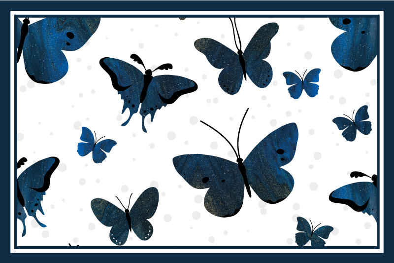Original placemat butterfly design art - TenStickers