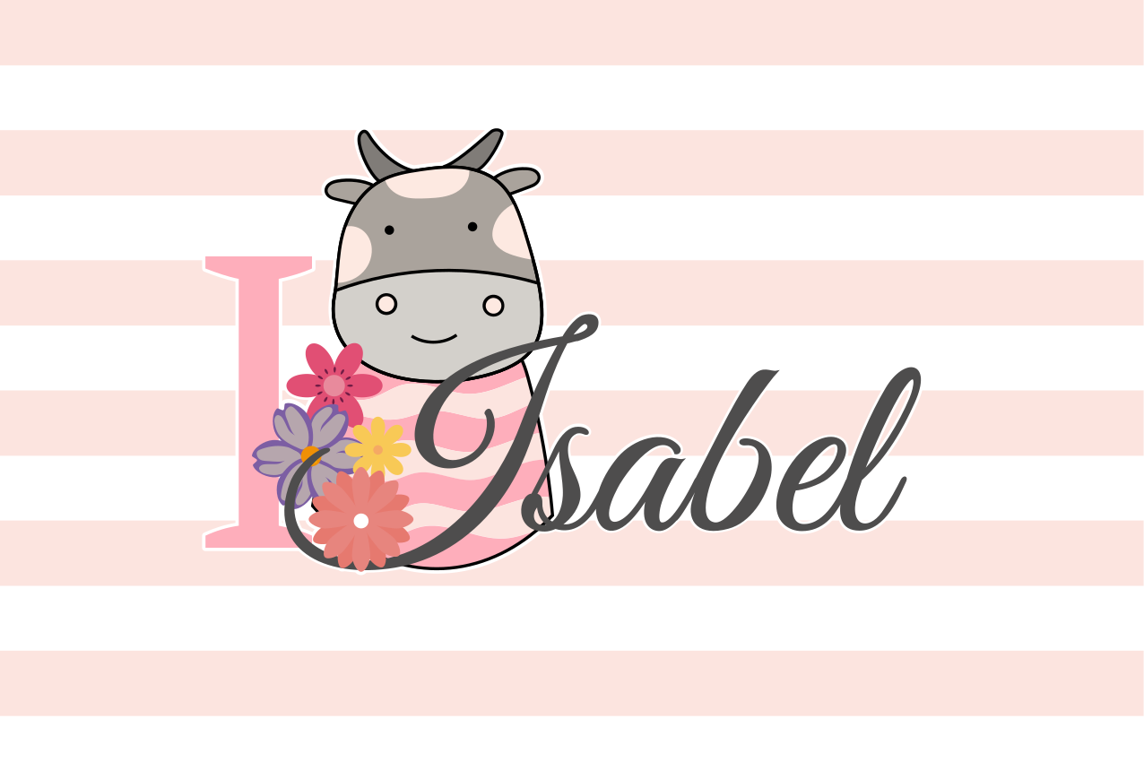 Customizable placemat with cow theme personalization - TenStickers