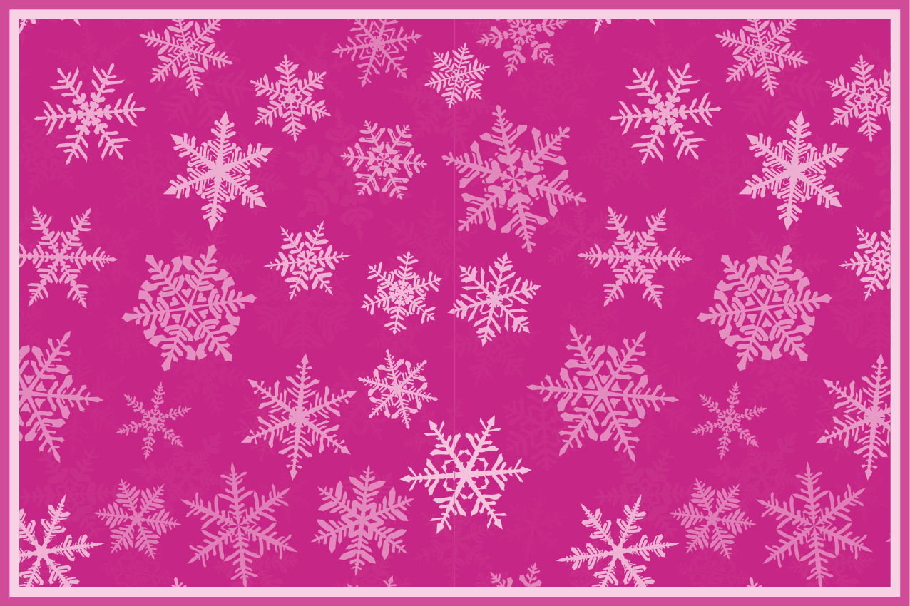 Pink snowflakes pattern Christmas placemats - TenStickers