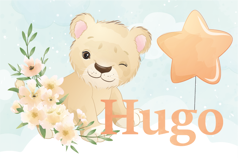 Children placemat with joyful lion design - TenStickers