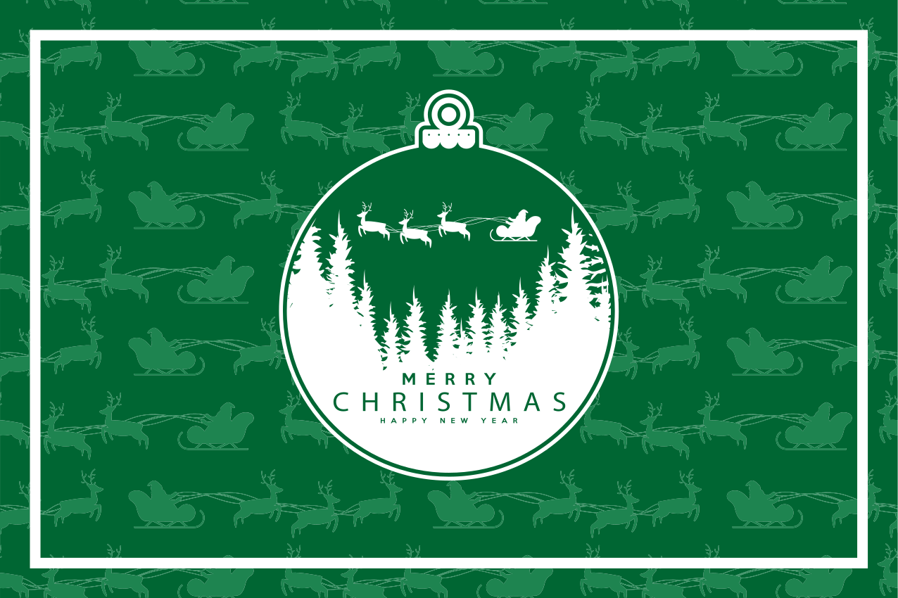 Christmas placemat christmas ornament design - TenStickers