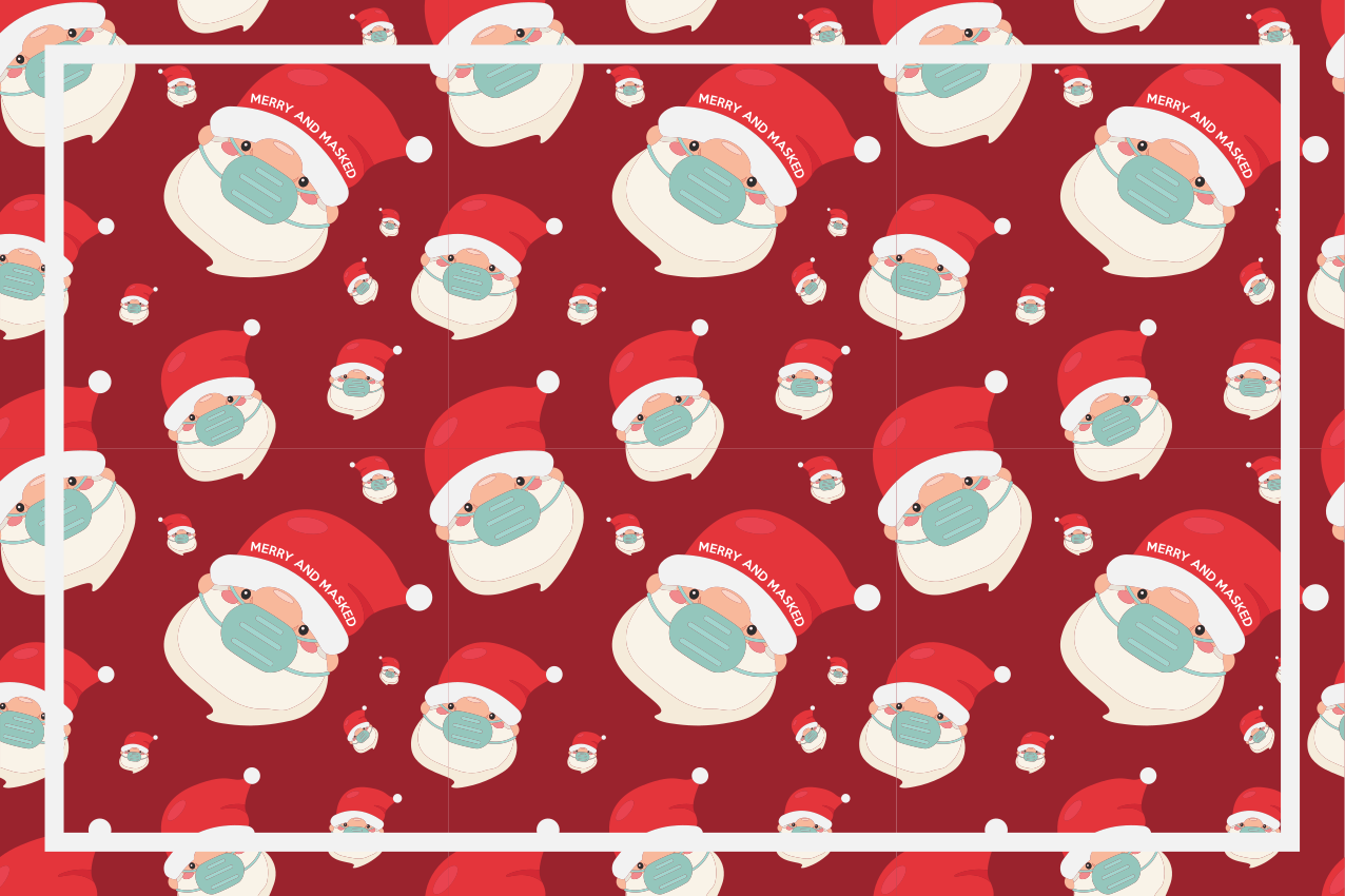 Christmas placemat with santa claus design - TenStickers