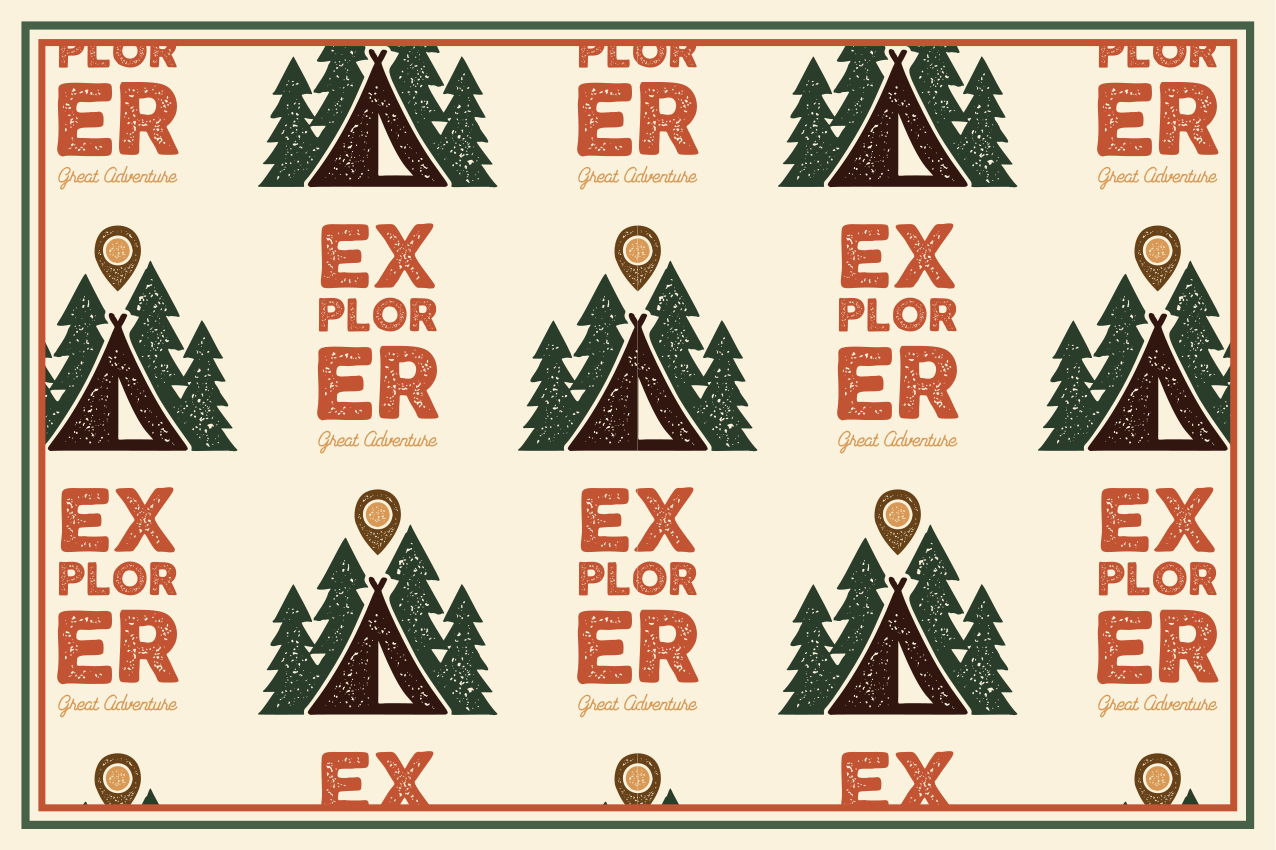 Original placemat explorer adventure design - TenStickers