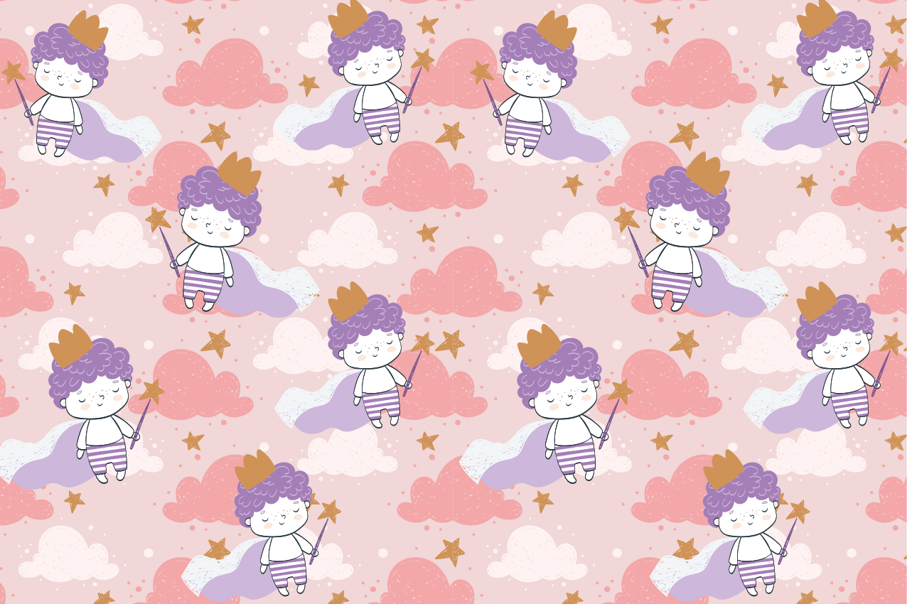 Children placemat with cute cartoon characters - TenStickers