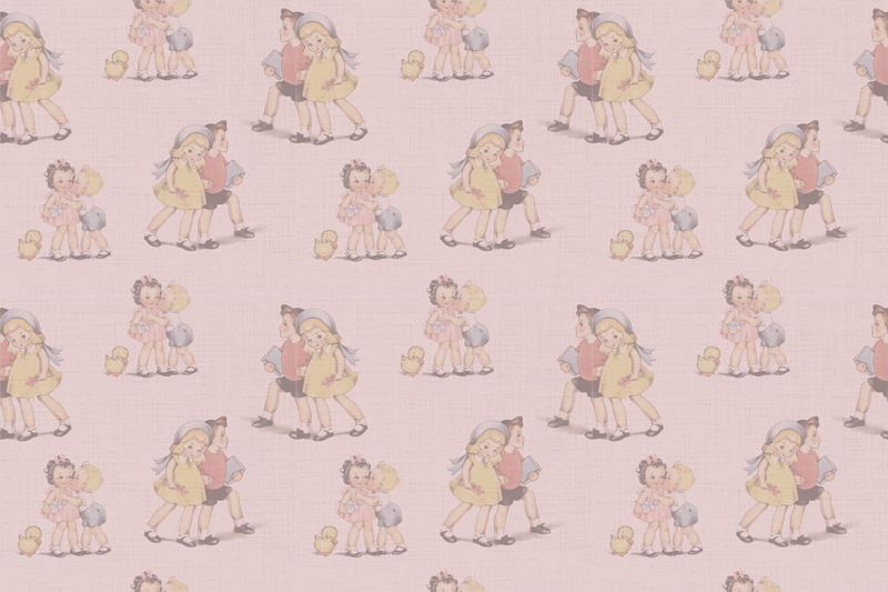 Children placemat with classic kid illustrations - TenStickers