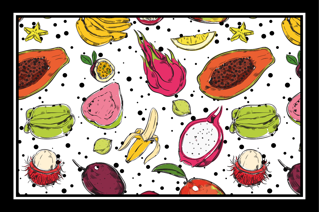 Original placemat with lively fruit design - TenStickers