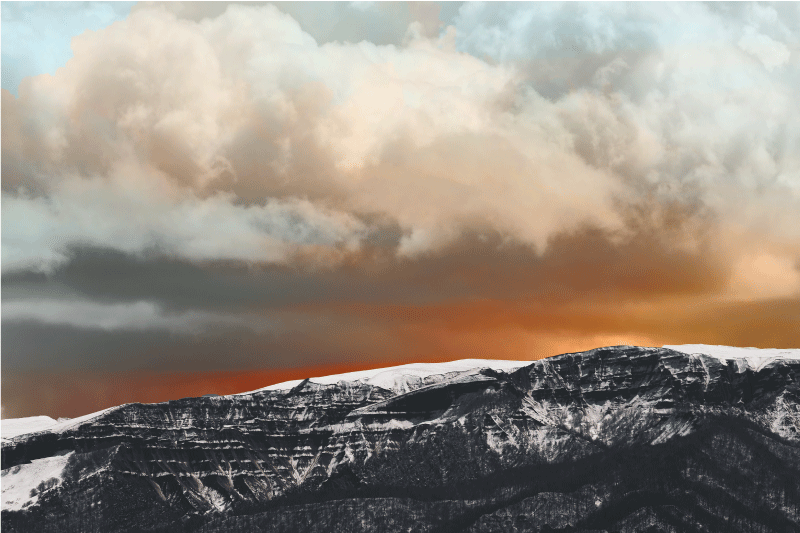 Mountain sunset horizon placemat - TenStickers